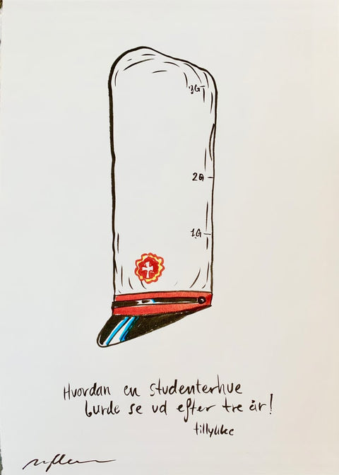 Hvordan en studenterhue burde se ud efter tre år!